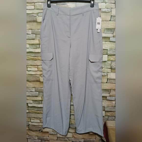 Joe Benbasset Pants - New Womens XL Grey Cargo Pants Trousers Loose Fit Relaxed